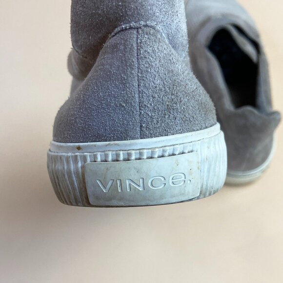 Vince Slip On Leather Sneakers Taupe Suede - Size 9.5 - Picture 7 of 10